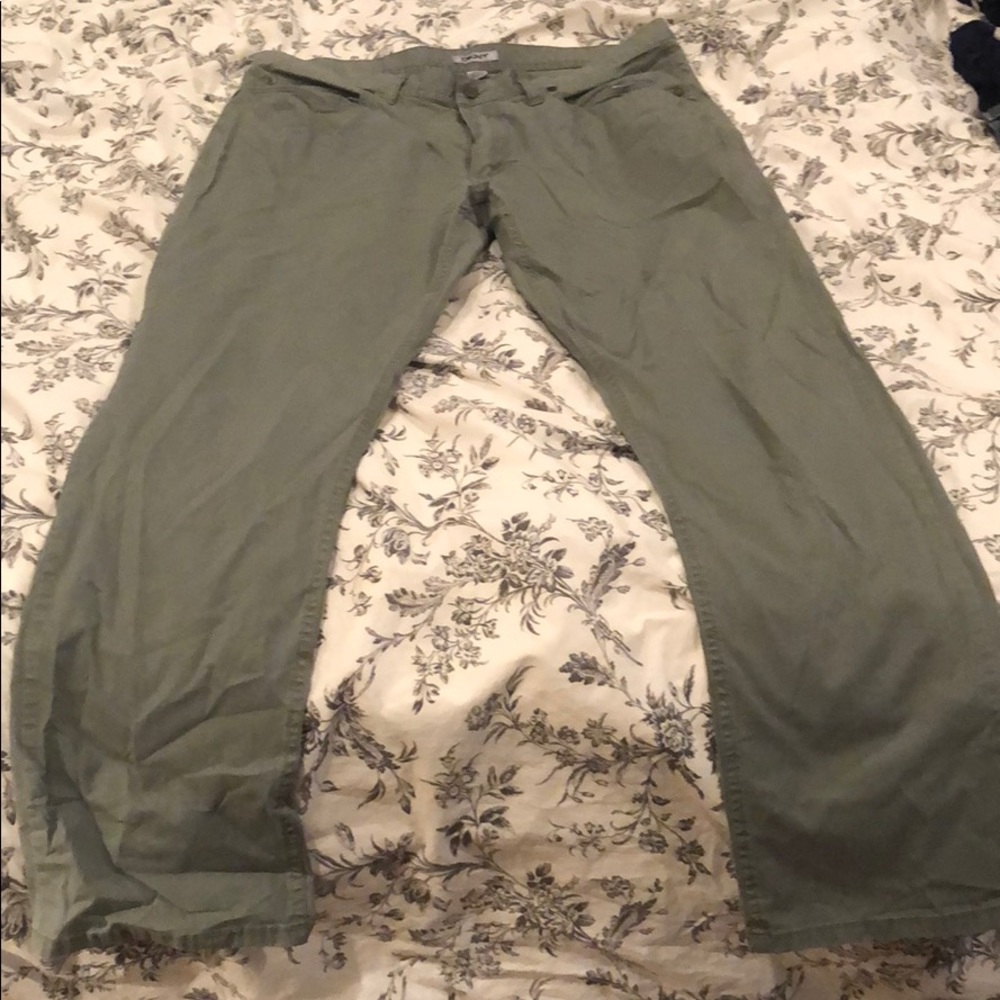 Sage green casual men’s pants
